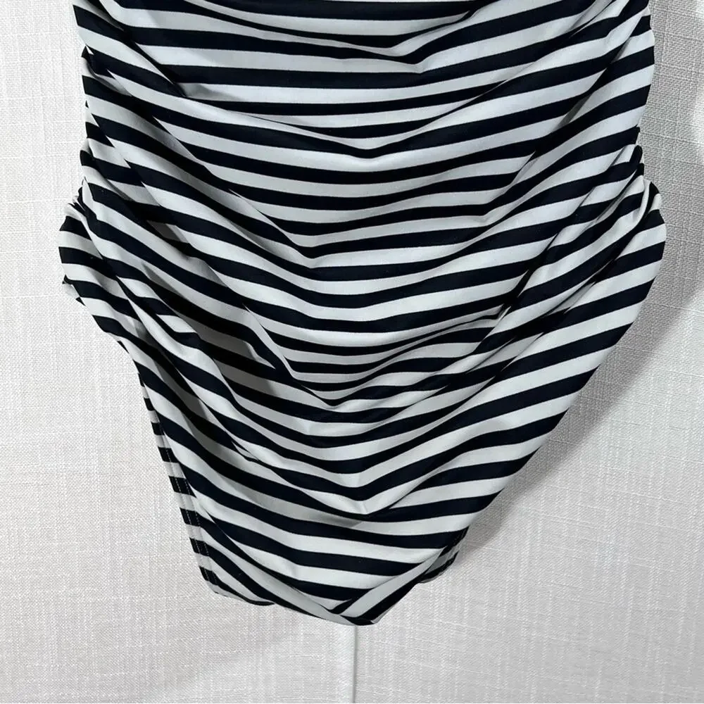 Victoria’s Secret Black & White Striped The Forever One Piece Swimsuit Size M - Picture 12 of 13